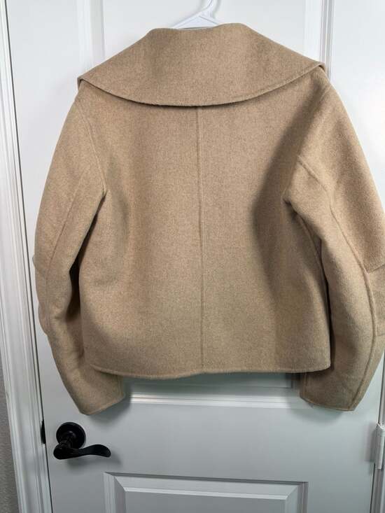 Bernardo Women's Handmade Wool Blend Cropped Jacket with Oversized Lapel - Picture 4 of 6